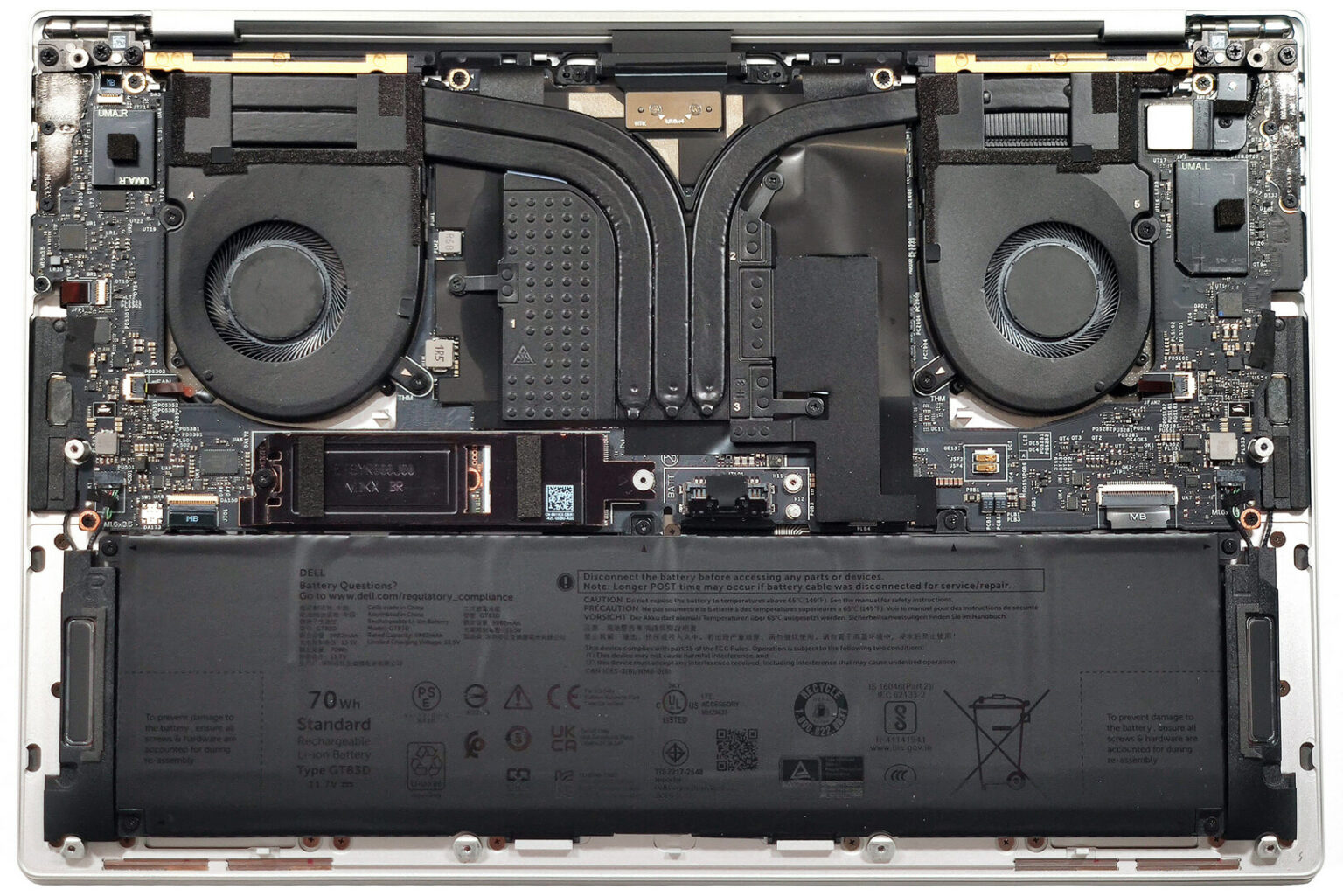 Internal Photo of Dell XPS 14 9440 091DY0 GPU Fan original (XPS 14 9440)